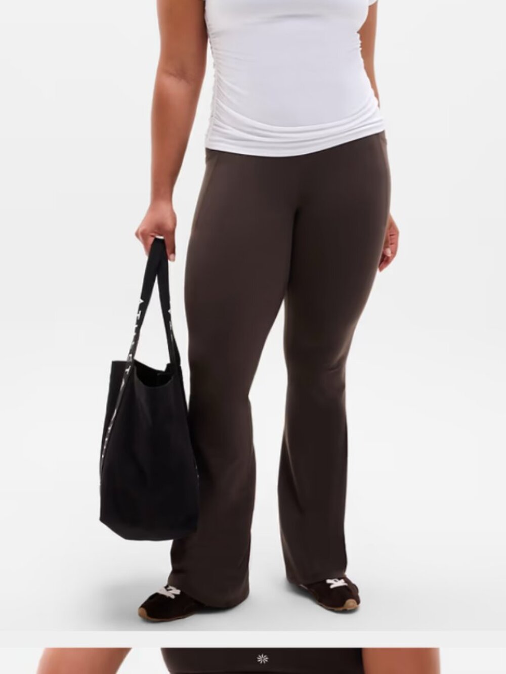 Athleta Salutation stash flare pant Bootcut Pants Dark Brown sweatpants 2x - Picture 2 of 6